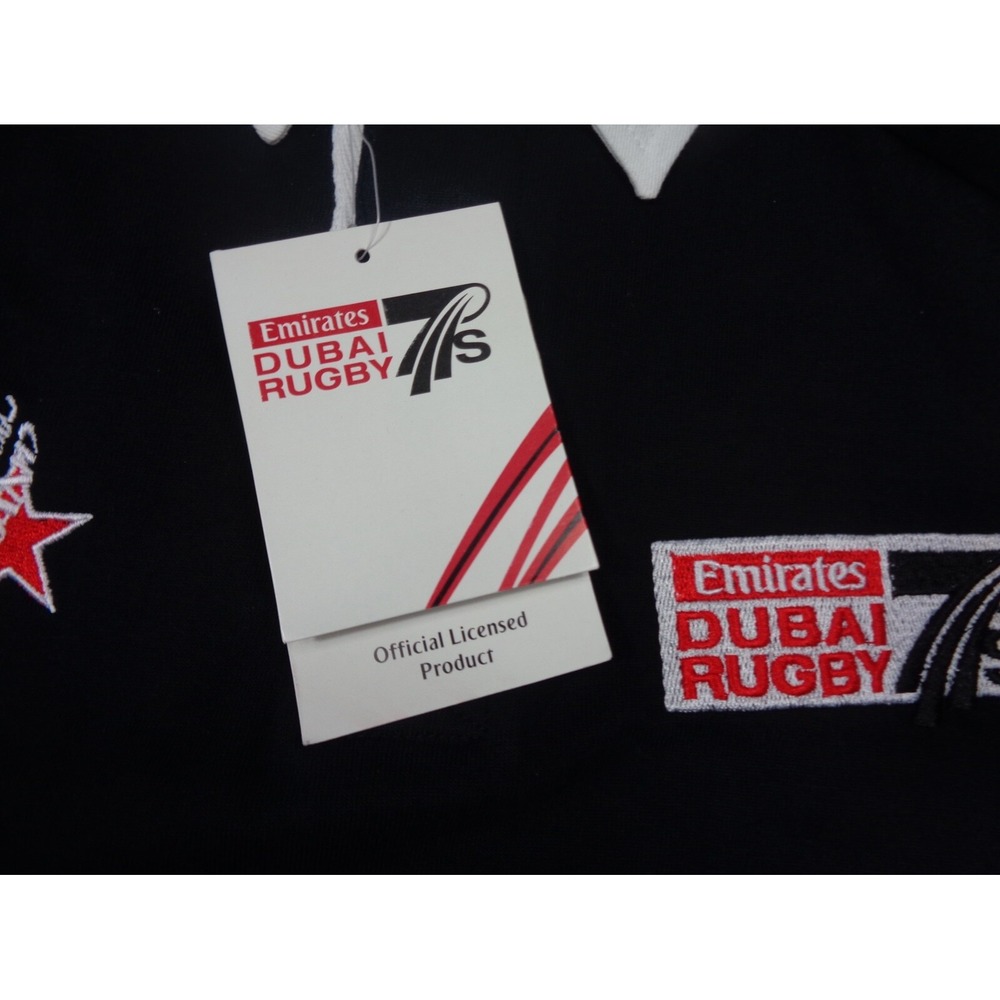 Dubai Rugby Sevens Polo Shirt Mens L Black New Zealand Embroidered Emirates - Picture 5 of 11